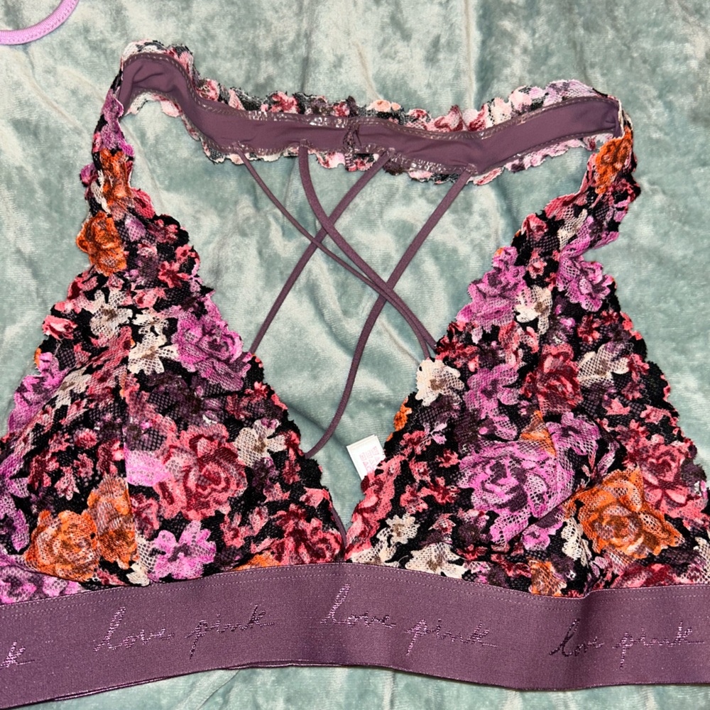 floral halter bralette